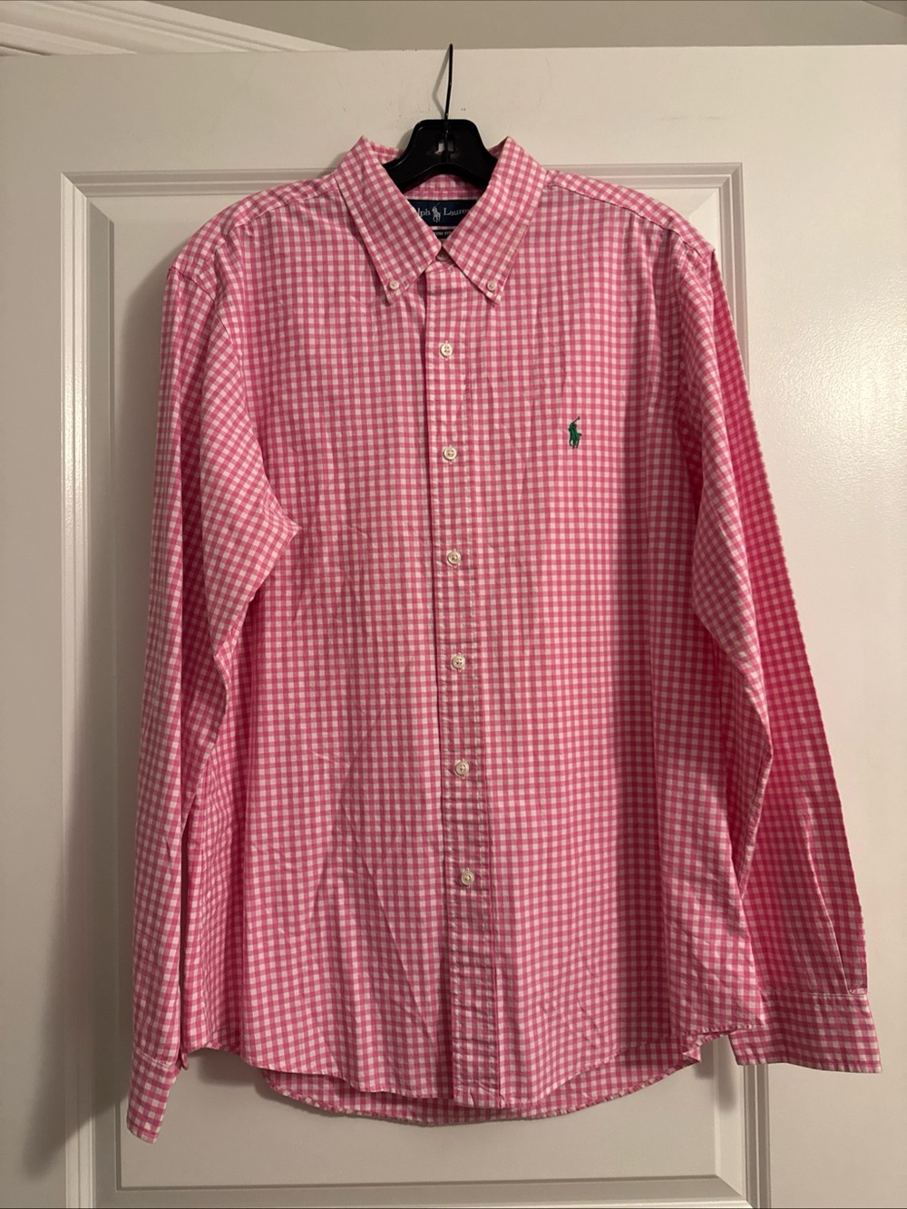 Ralph Lauren Pink Gingham Button-Down Shirt